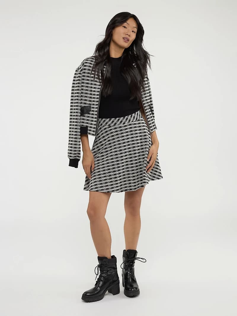 Jupe courte ligne A en tricot