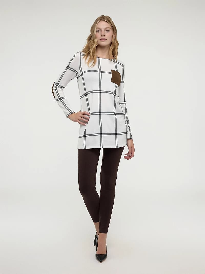 Long-sleevesemi-fitted knit tunic