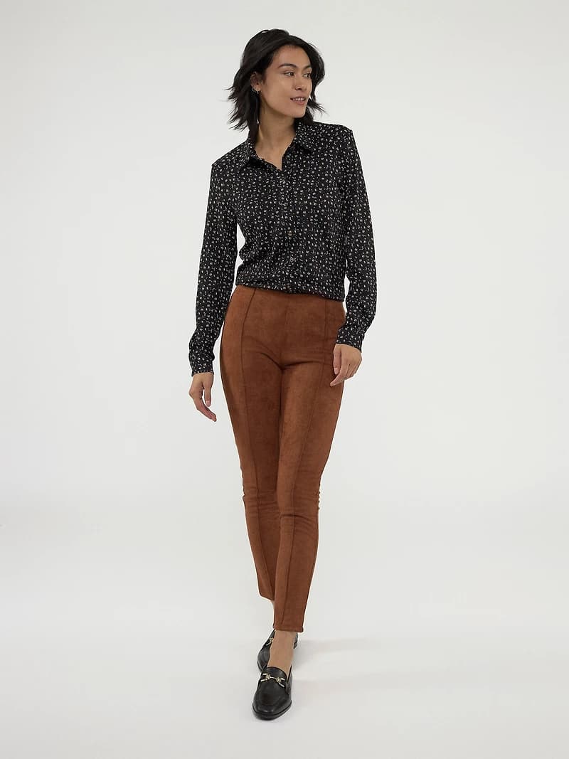 Skinny fitted pull-on pant