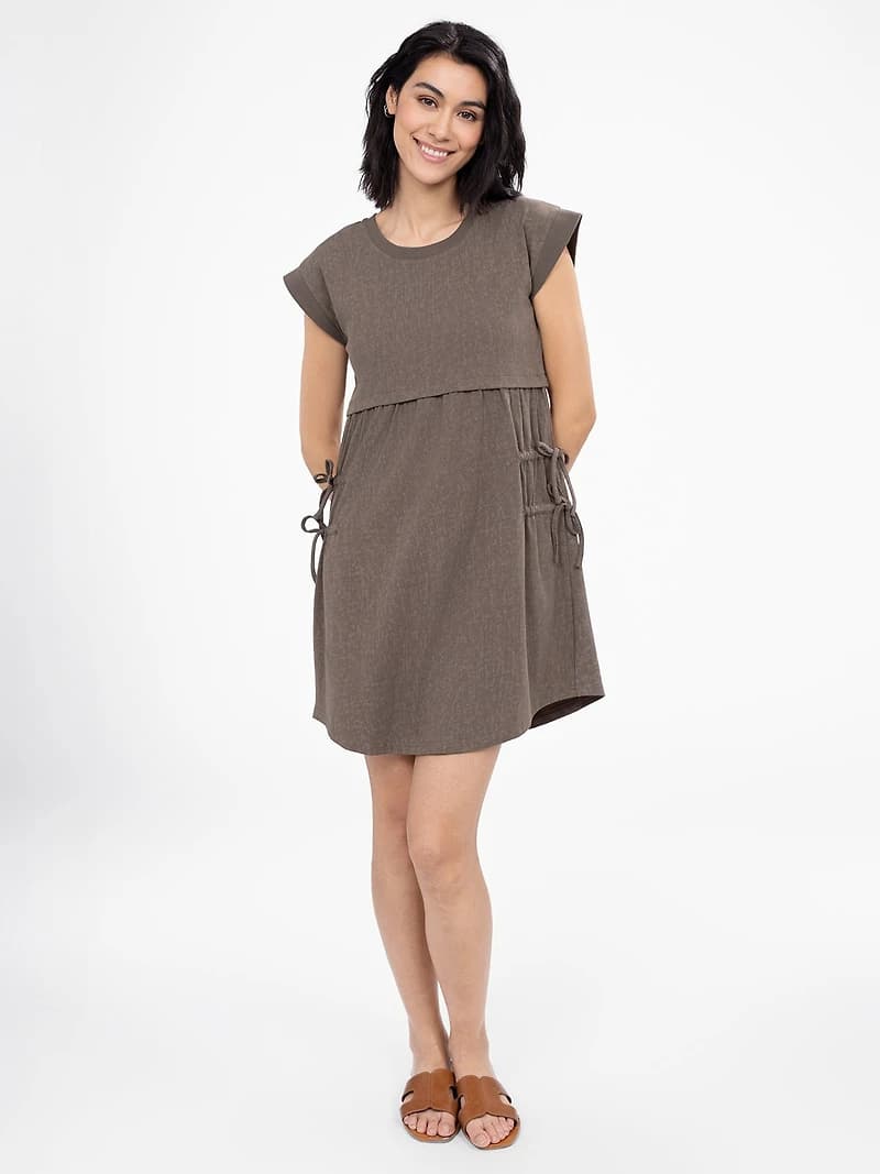 Robe midi évasée en tricot