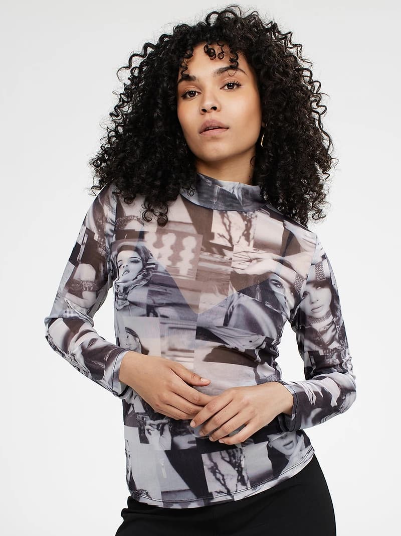 Long-sleeves fitted t-shirt