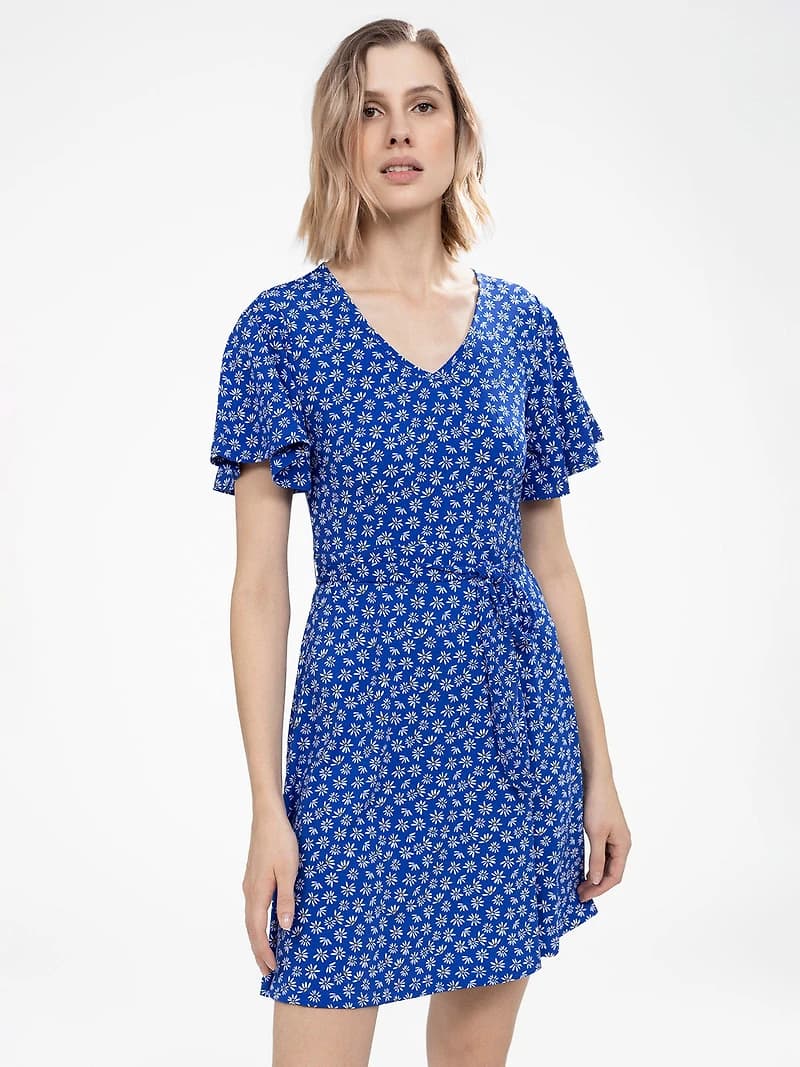 Robe courte ligne A en tricot