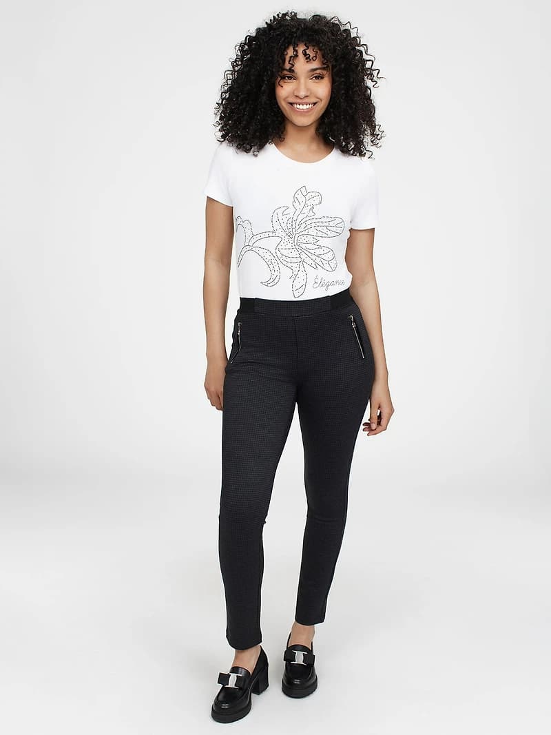 Pantalon étroit ajusté à enfiler