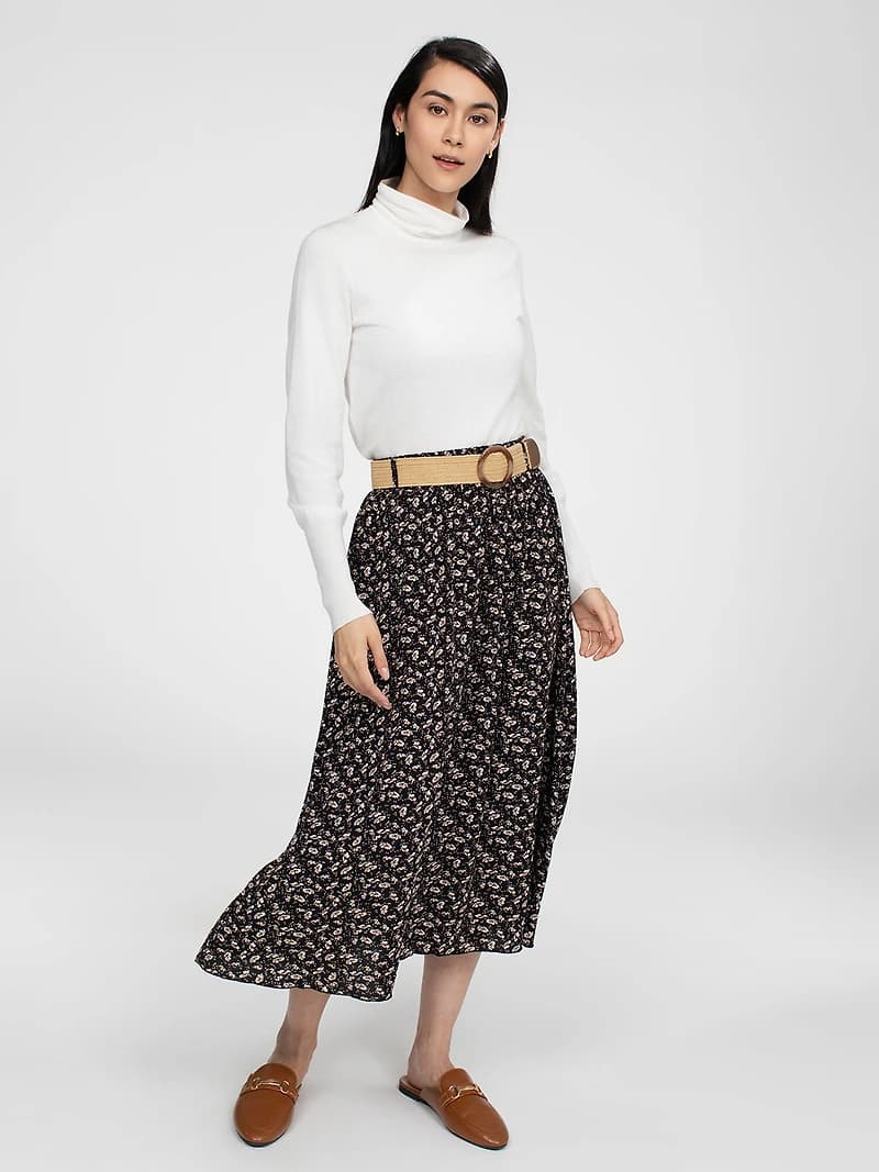 Flared maxi skirt