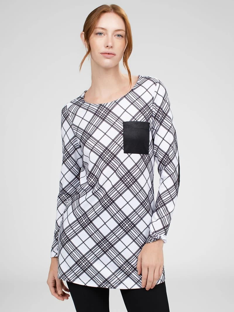 Long-sleevesemi-fitted knit tunic