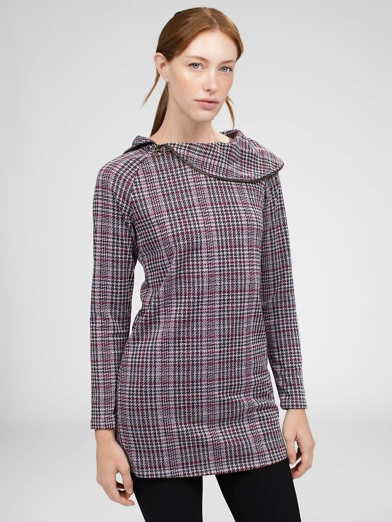 Long-sleevesemi-fitted knit tunic