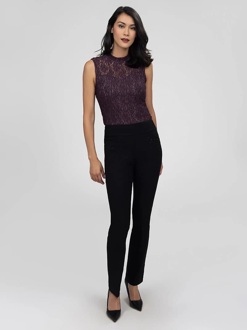 Straight pull-on pant