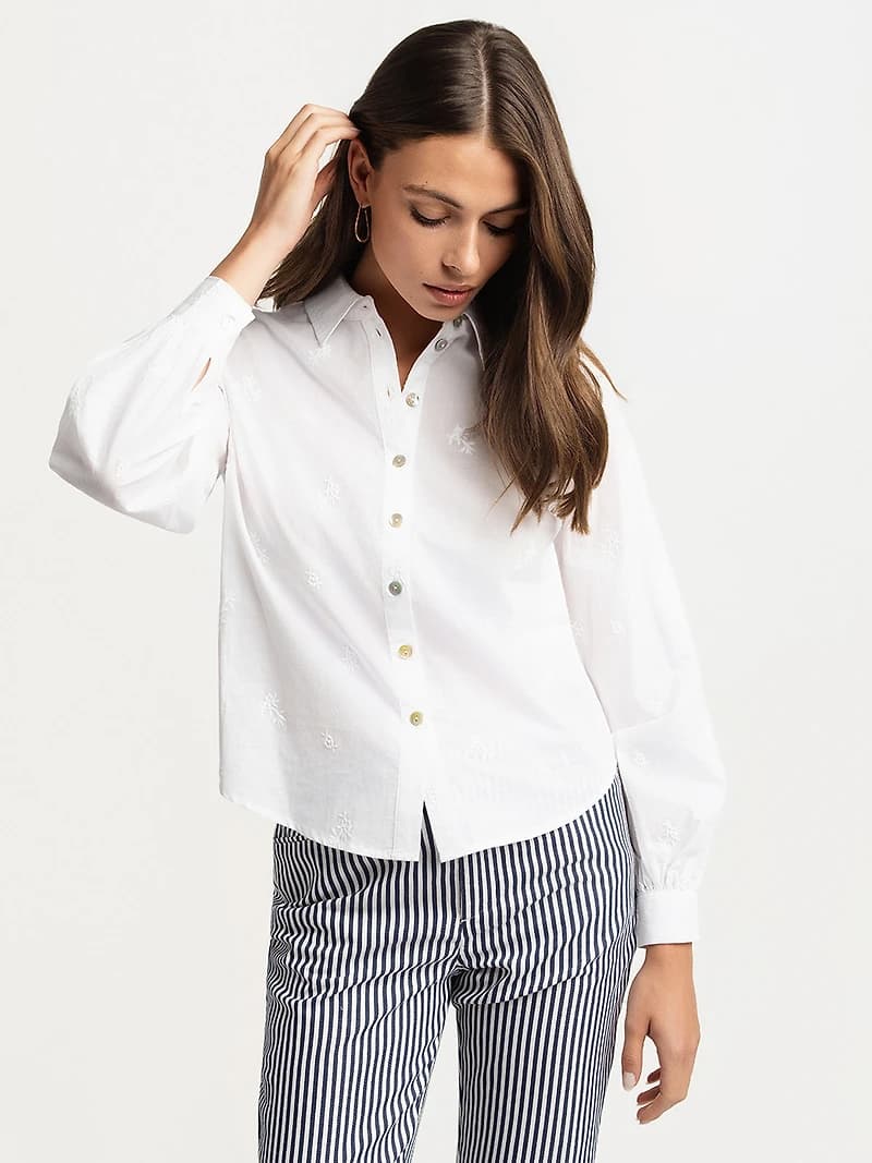 Blouse à manches longues avec boutons