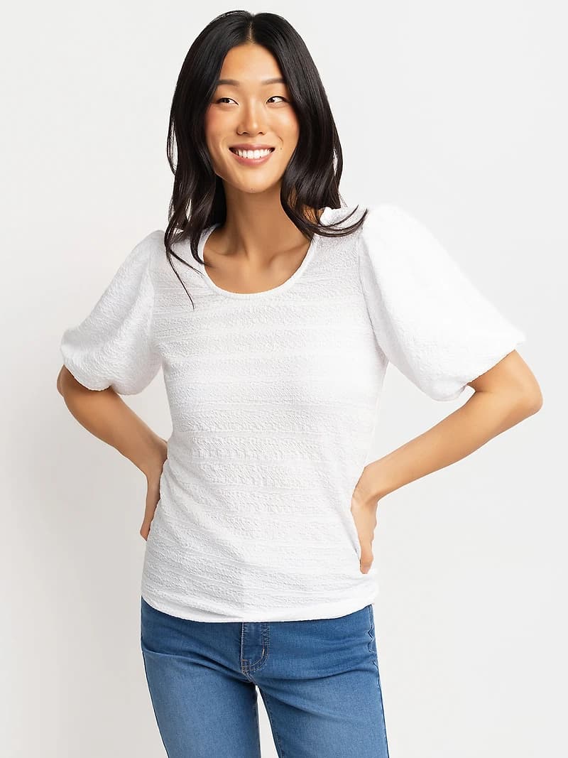 T-shirt ajusté à manches courtes
