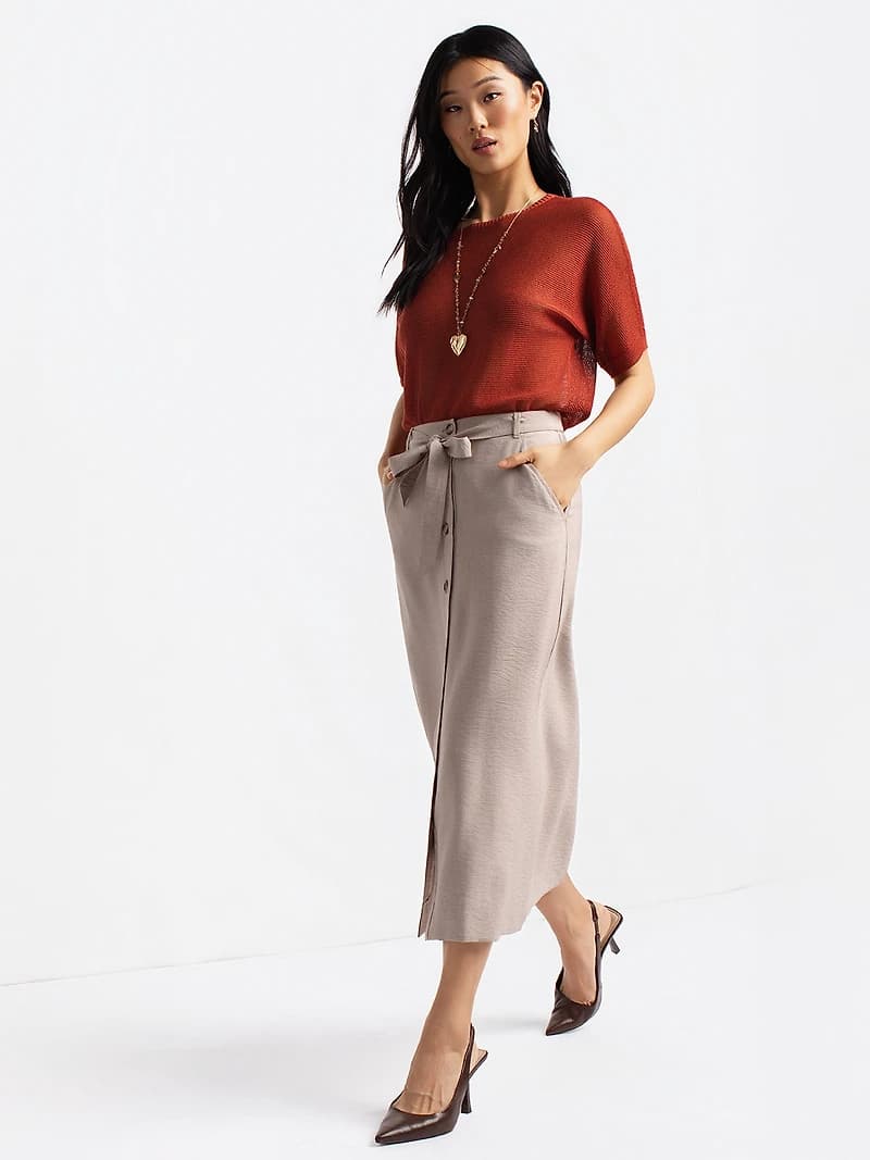 Flared maxi skirt