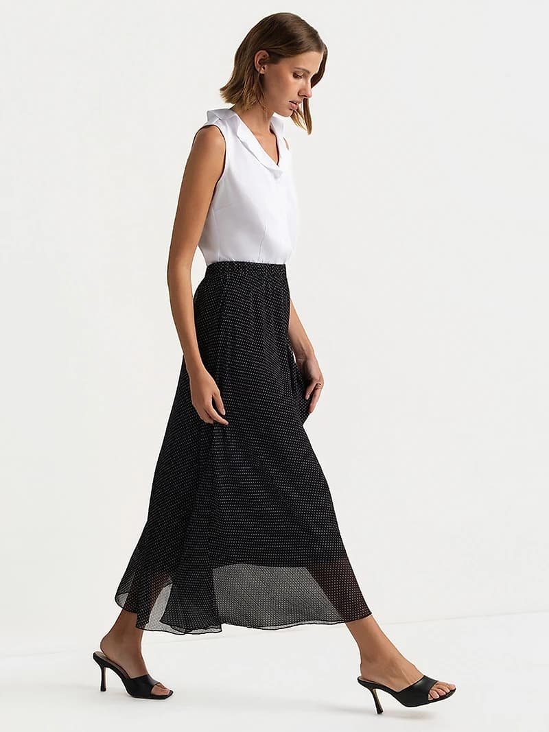 Flared maxi skirt