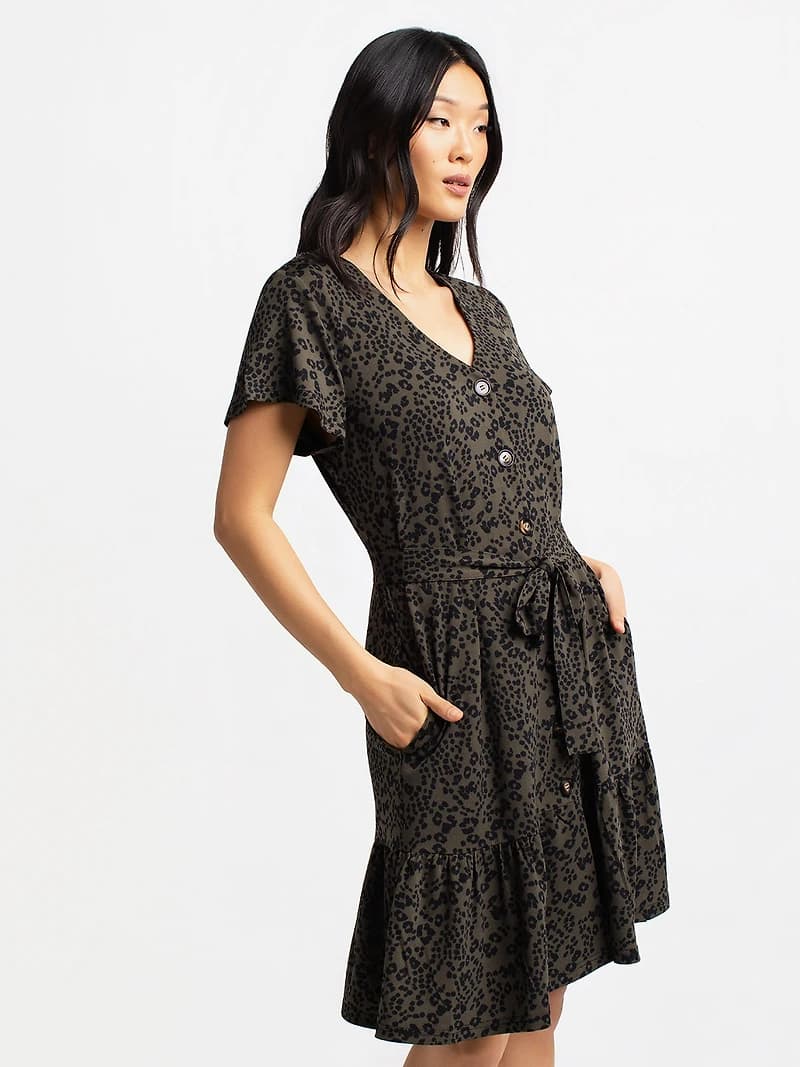 A line midi knit dress