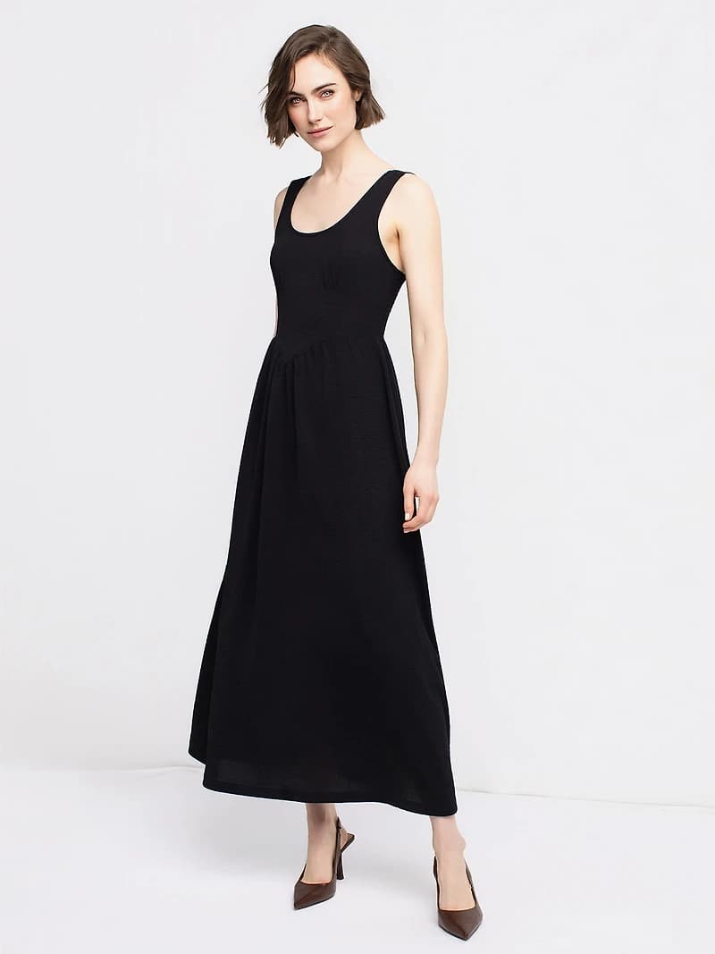 Flared maxi dress