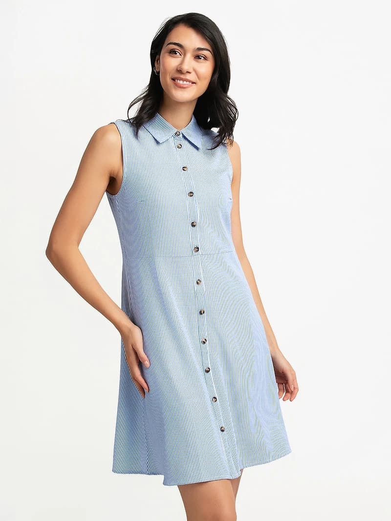 Flared short midi dress