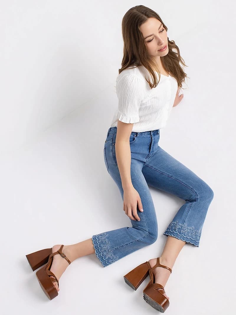7/8 denim pants