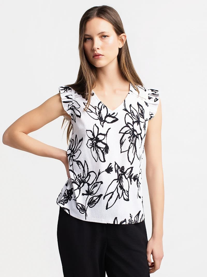 Semi-fitted tank top