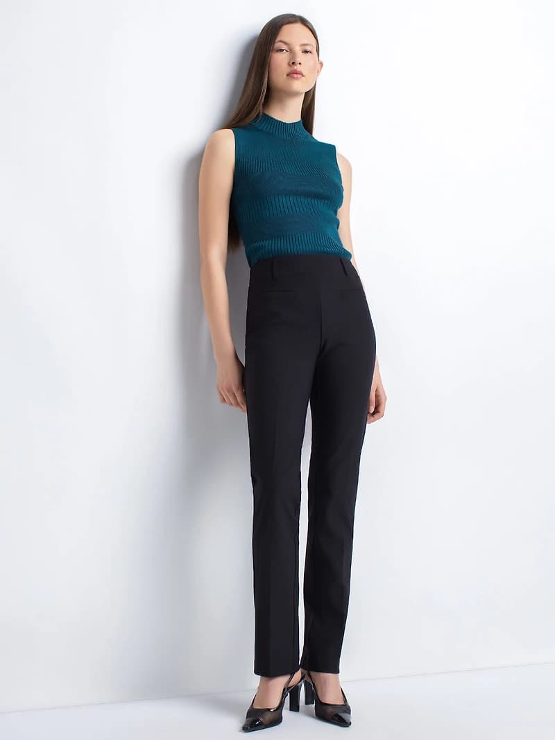Pantalon habillé droit à enfiler