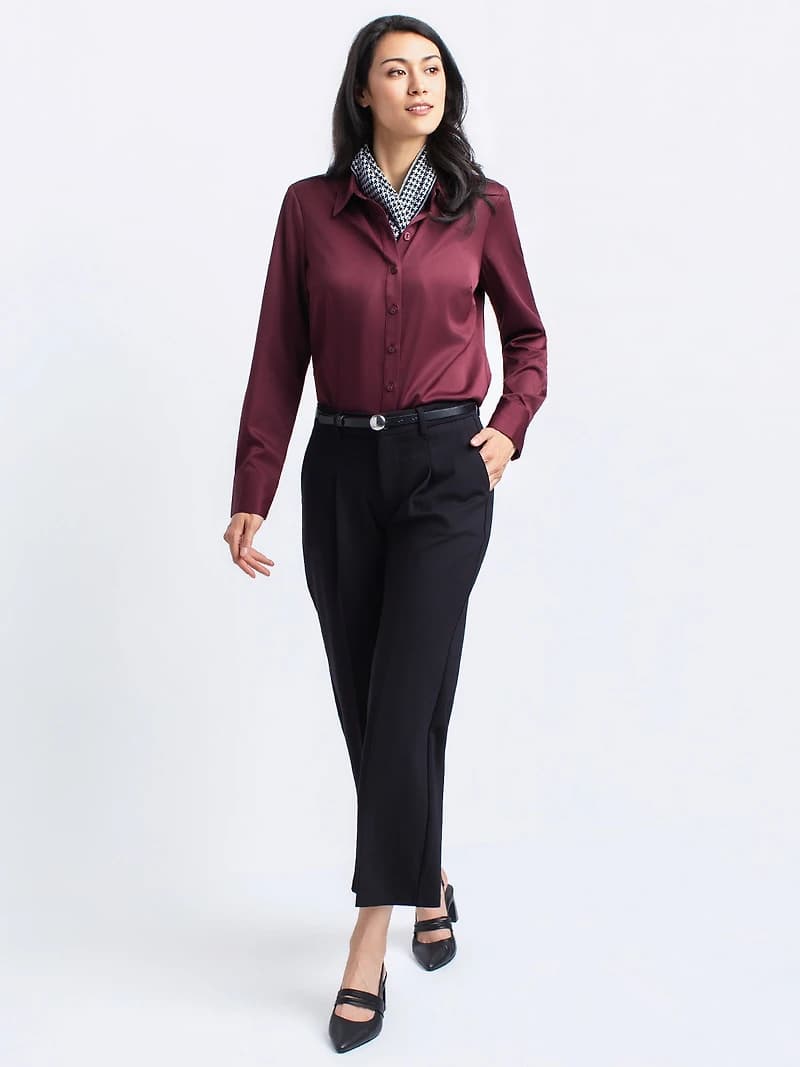 Straight-leg wide-leg pants