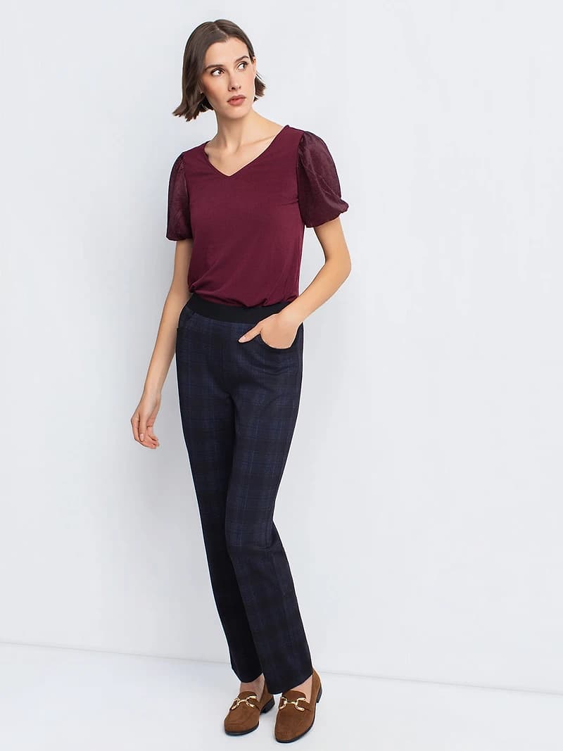 Pantalon droit à enfiler