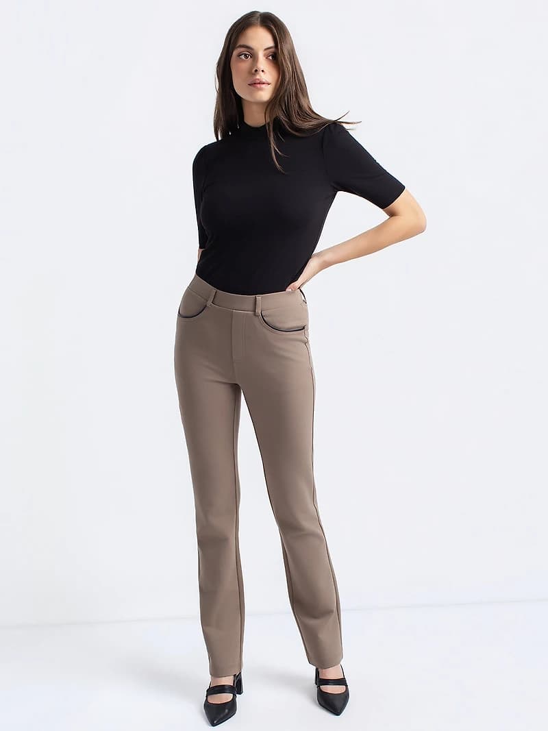 Straight-leg pull-on pants