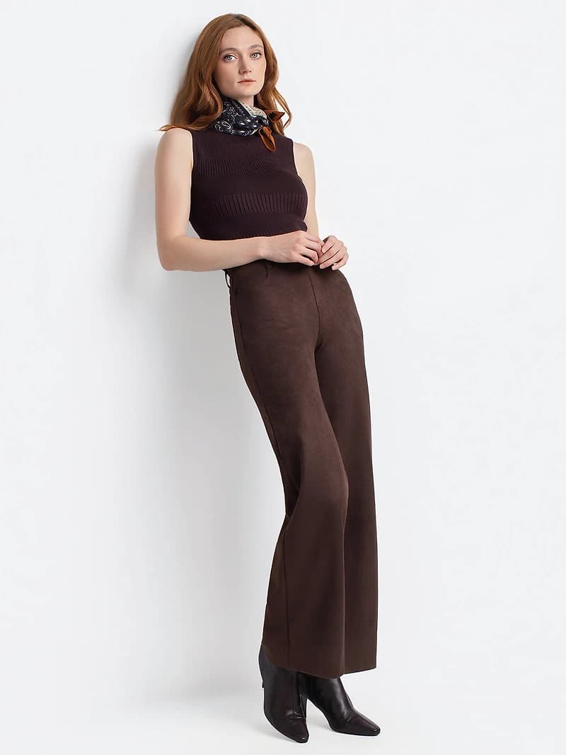 Casual wide-leg pull-on pants