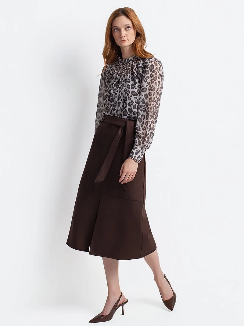A-line midi skirt