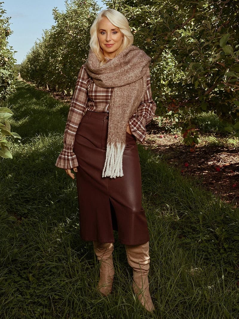A-line midi skirt