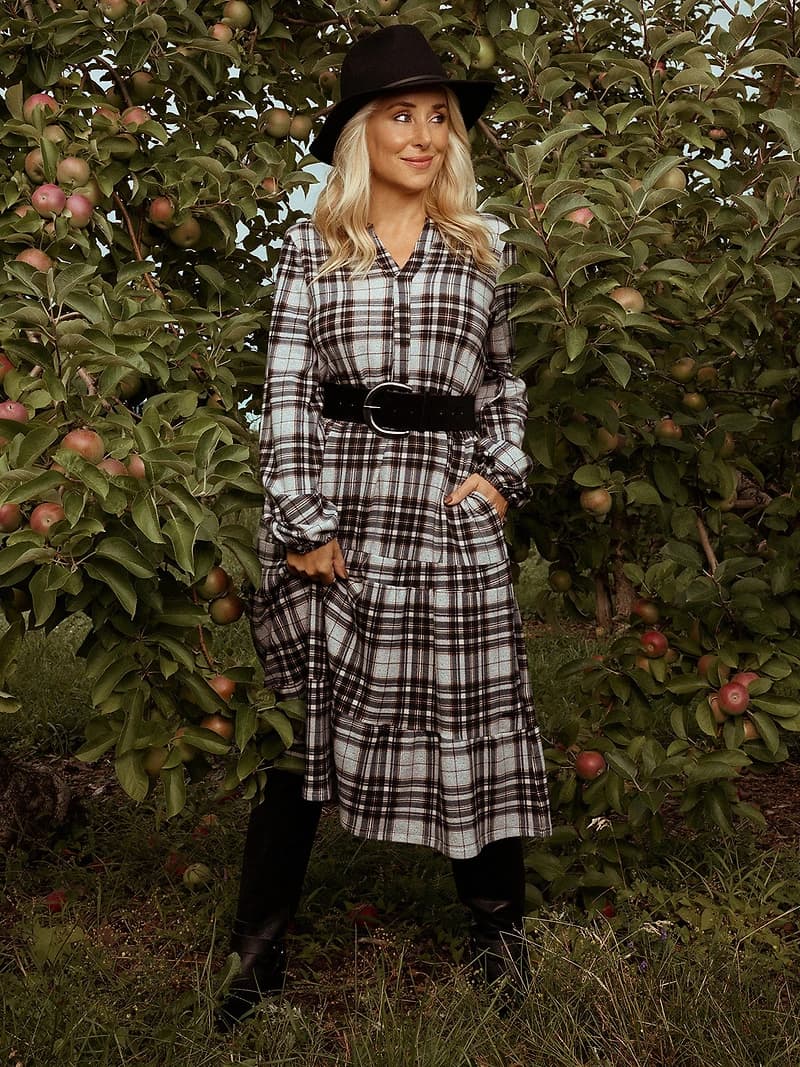 Robe midi évasée