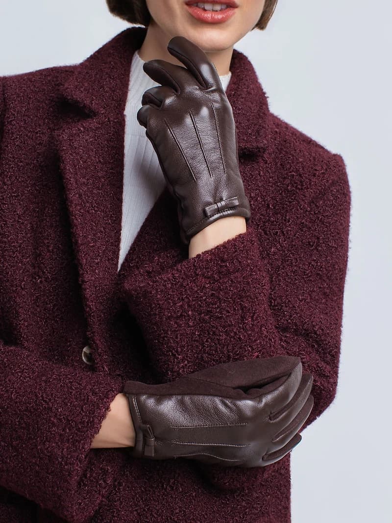Faux Leather Gloves