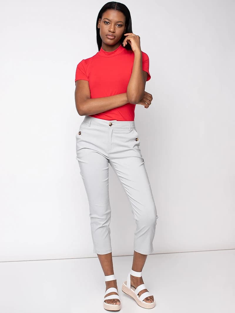 Straight fitted capri